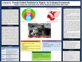 Female Genital Mutilation in Nigeria: A Proposed Ecological Framework